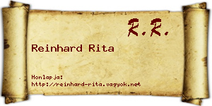Reinhard Rita névjegykártya